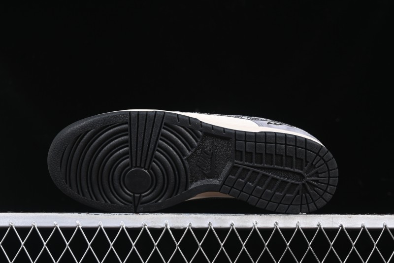 Nike SB Dunk Low Anniversary Edition Customized Sneakers with Grey Swoosh Logo - DJ2024-083