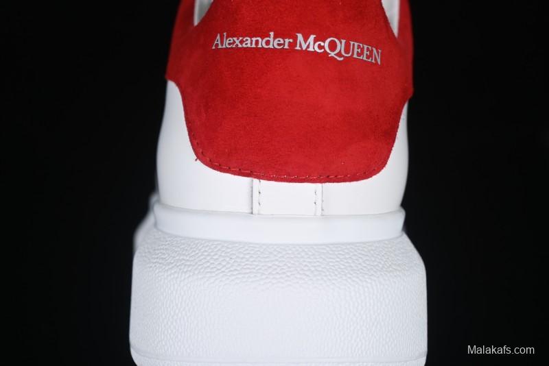 Alexander McQueen Oversized Sneakers with Red Suede Heel Detail - D.E5
