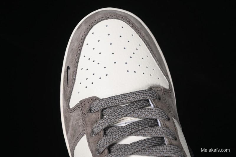 Nike SB Dunk Low The North Face Collaboration - Mysterious Grey Anniversary Edition Customized Low-Top Casual Skate Shoes - XS1086-006