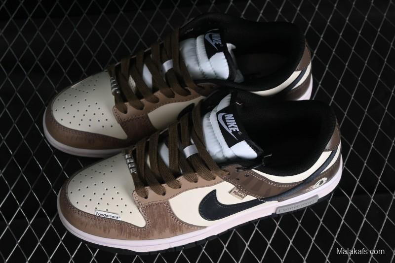 Nike Dunk Low Panda Prank Street Racing Electro Rust Distressed SB Strap Low-Top Casual Sneakers - DD1391-100