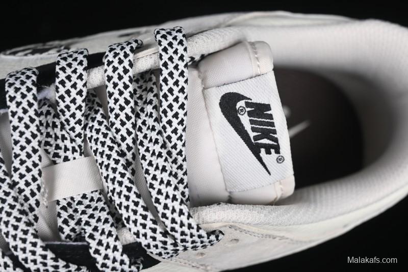 Nike SB Dunk Low Stussy Collaboration Zebra Black White Swoosh Anniversary Custom Low-Top Casual Skate Shoes - DJ2024-060