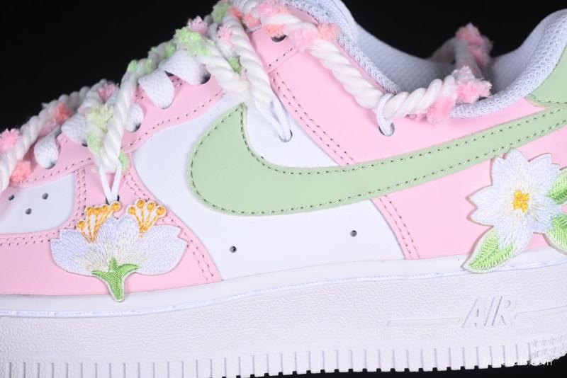 Nike Air Force 1'07 Low Casual Sneakers with Cherry Blossom Design - VV1999-013