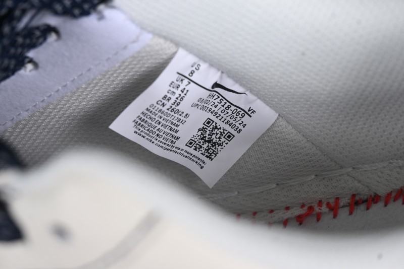 Nike Air Force 1 'Wave Swoosh' Edition – White & Navy**