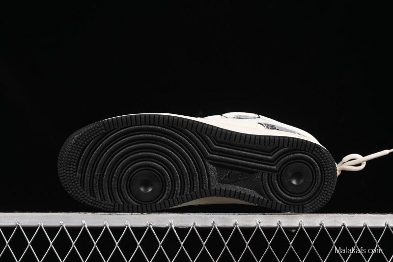 Nike Air Force 1'07 Low Gucci Collaboration Grey Pattern Drawstring Casual Sneakers - YX5066-319