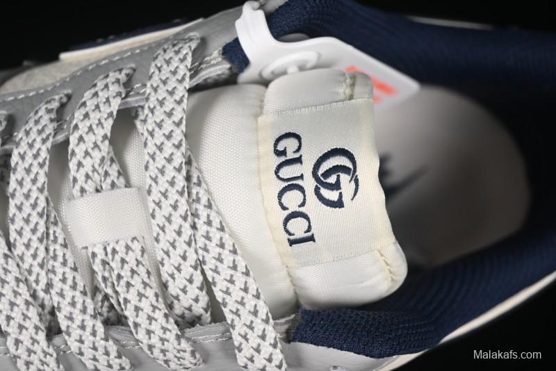 Nike Air Force 1 '07 Low Gucci Collaboration Grey Blue Swoosh Casual Sneakers - XS1958-543