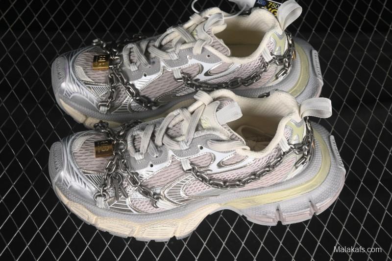 Balenciaga Phantom Sneaker 3XL Running Shoes with Transparent Heel Strap - W3XPL9182