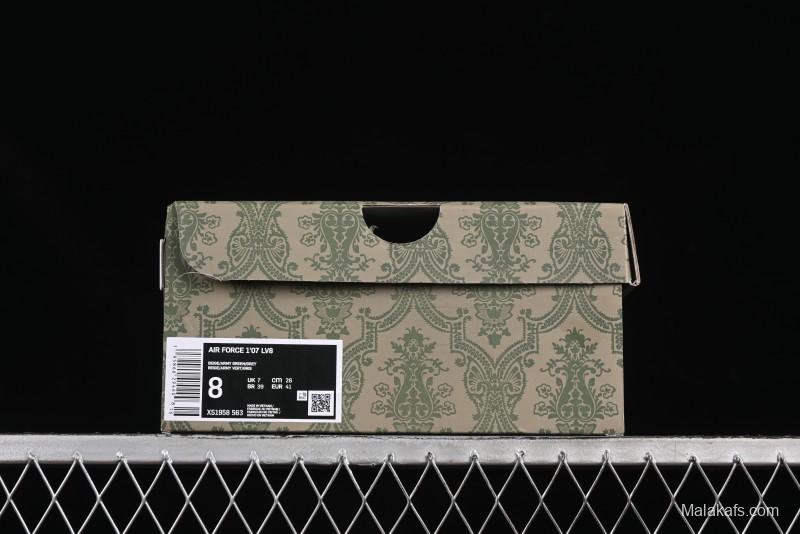 Nike Air Force 1'07 Low Gucci Collaboration Green Grey Pattern Casual Sneakers - XS1958-563