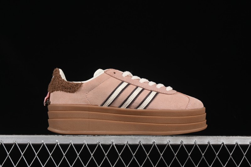 Adidas Originals Gazelle Bold JR4244 Collaboration Low-Top Platform Sneakers with Slip-Resistant Durable Sole