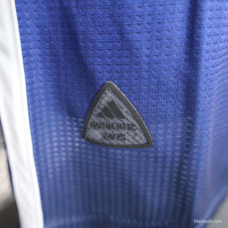 Player Version 2025 Algeria Blue with Arabic Sponsor Jersey