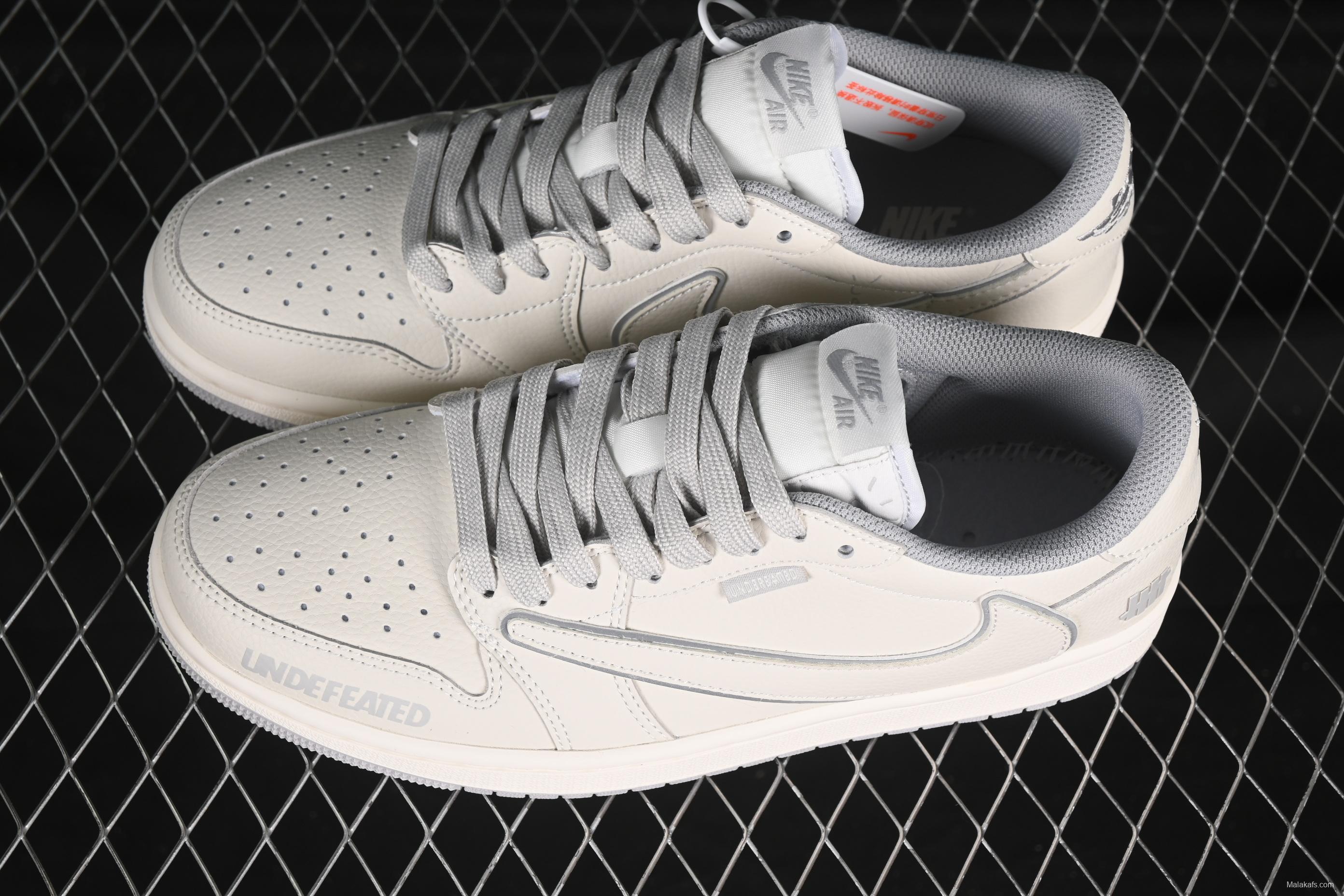 Nike Travis Scott x Fragment Design x Air Jordan 1 Low OG SP AJ1 Collaboration Sneakers - DF1845-532