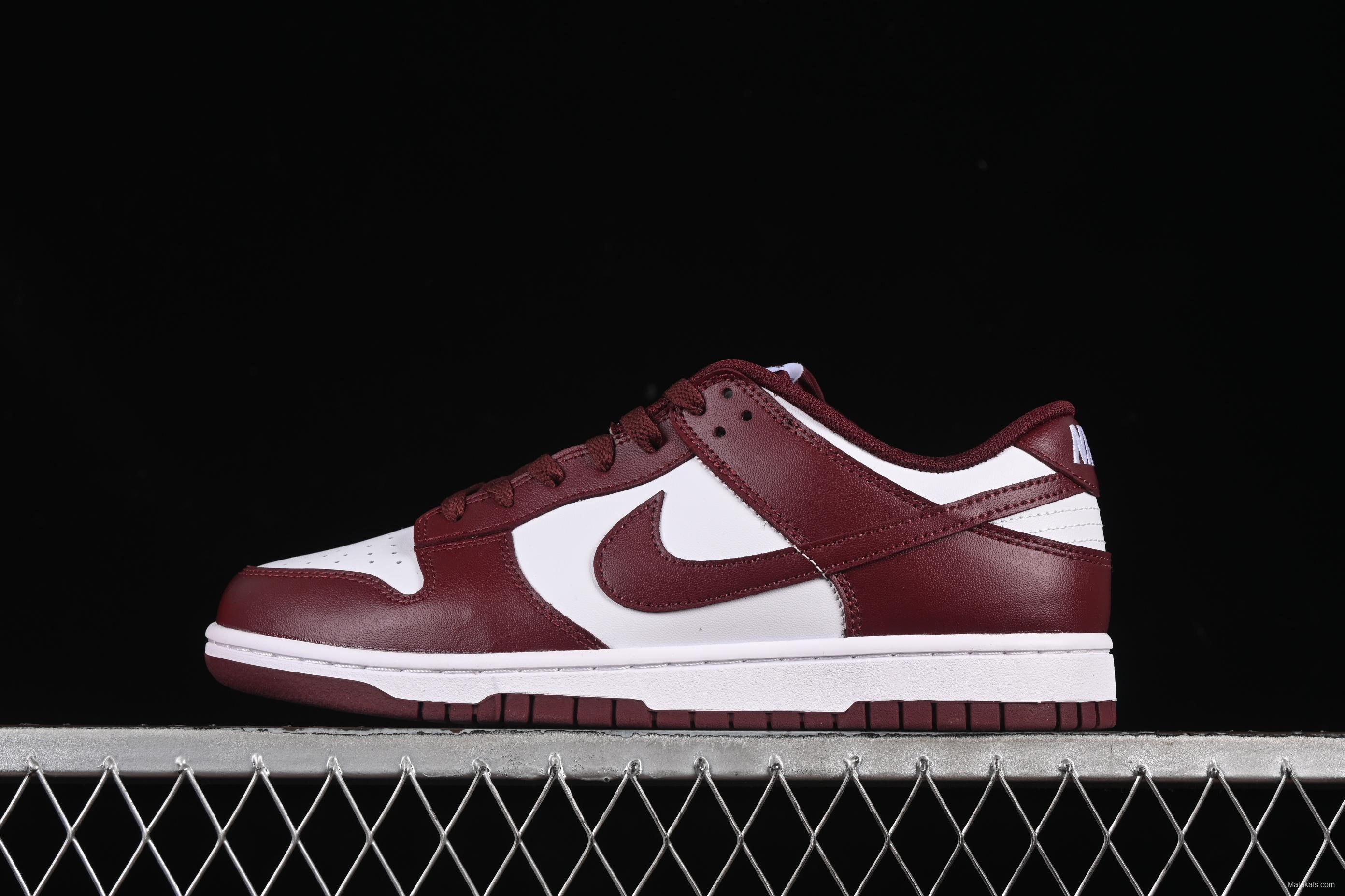 Nike SB Dunk Low Bordeaux Red Low-Top Casual Skate Shoes - DV0833-115