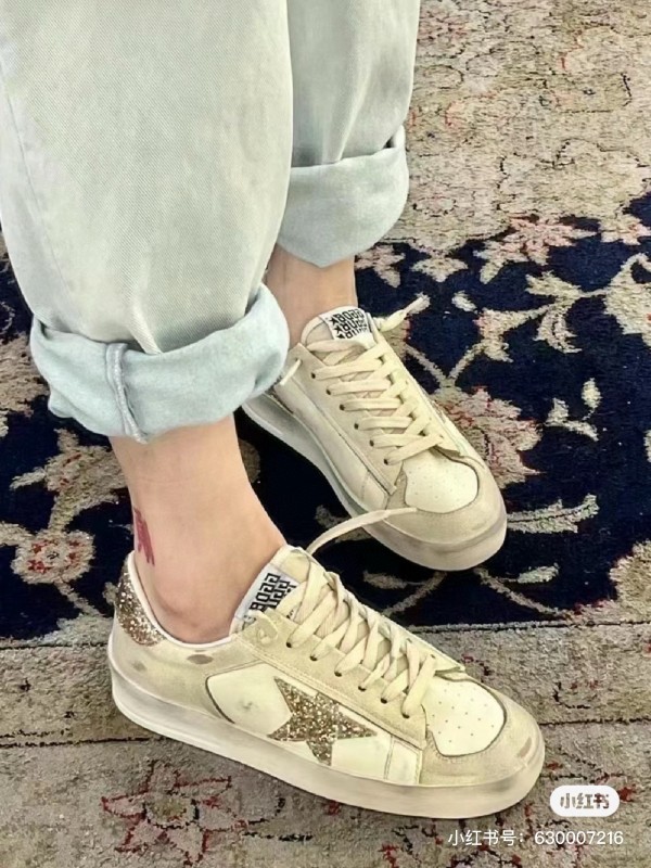 2024 Unisex GGDB White Beige Suede Leather Low-Top Sneakers MJ00260