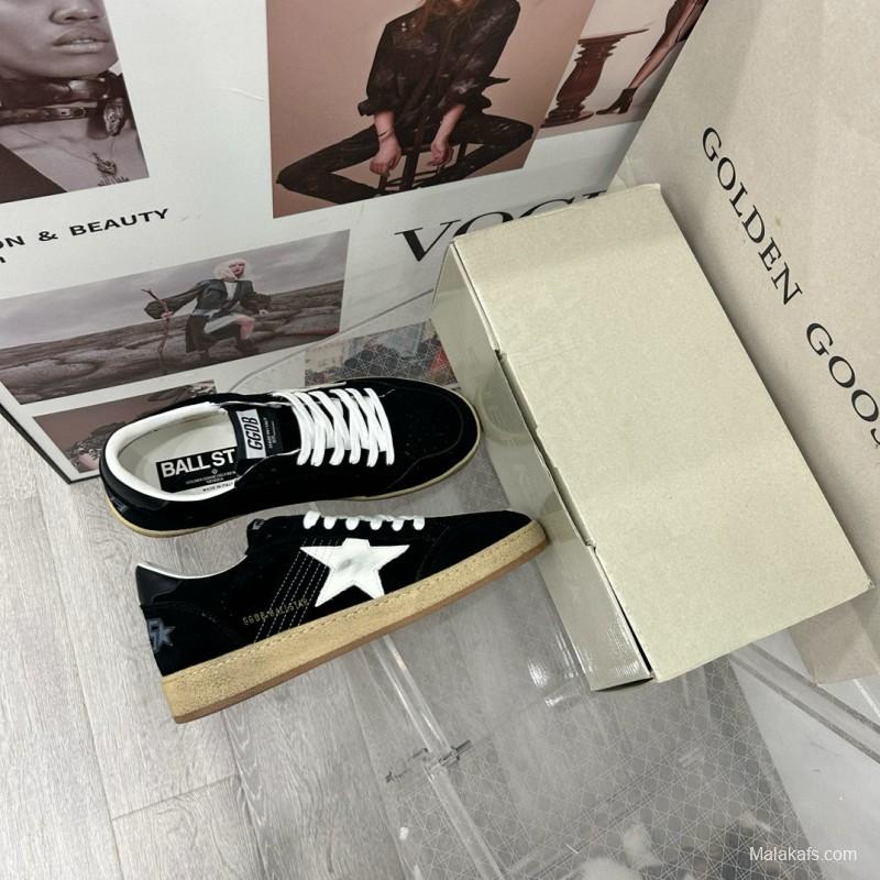 2024 Unisex GGDB Black White Suede Low Top Sneakers MJ00260