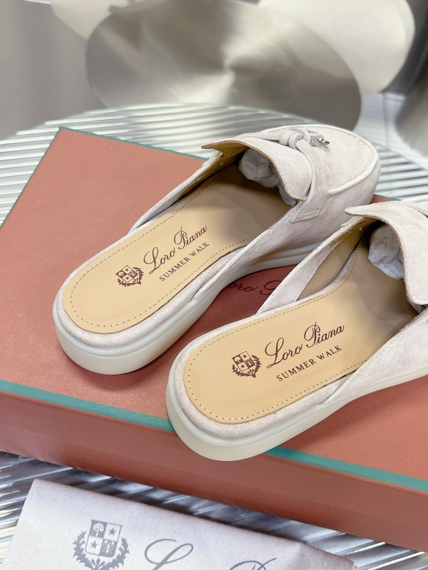 2024 Slippers LP Beige Nubuck Leather Loafer MJ00270