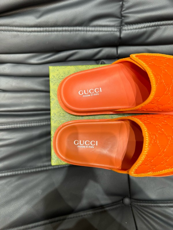 2024 Gucci Orange Synthetic Slippers MJ00200