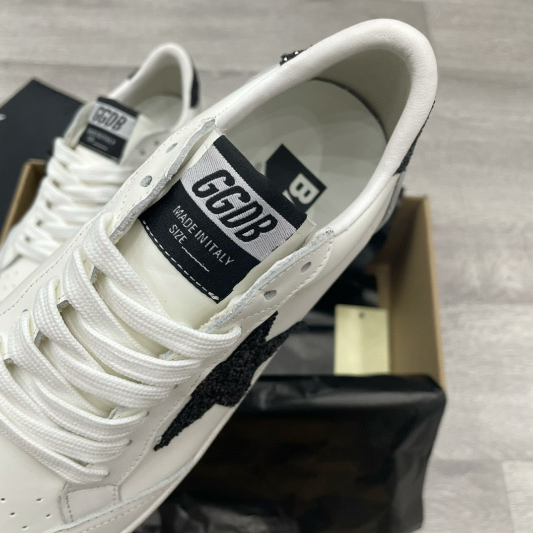 2024 Unisex GGDB White Black Leather Low Top Sneakers MJ00260
