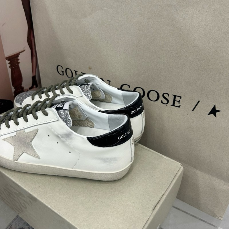 2025 Women GGDB White Silver Leather Sneakers MJ00260