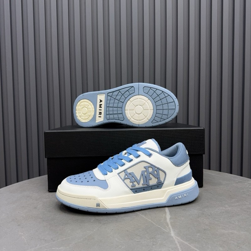 2024 Unisex Amiri Blue White Leather Sneakers MJ00360