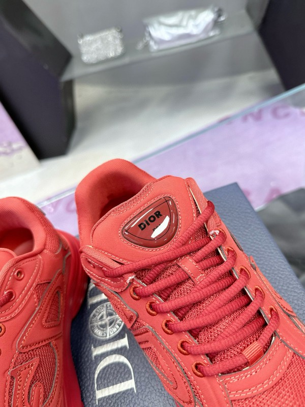 2024 Unisex Dior Red Mesh Technology Fabric B30 Sneakers Collaboration MJ00330