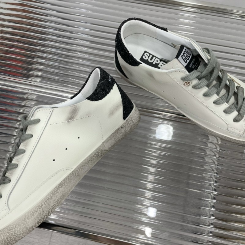 2025 Women GGDB White Black Gold Leather Suede Sneakers