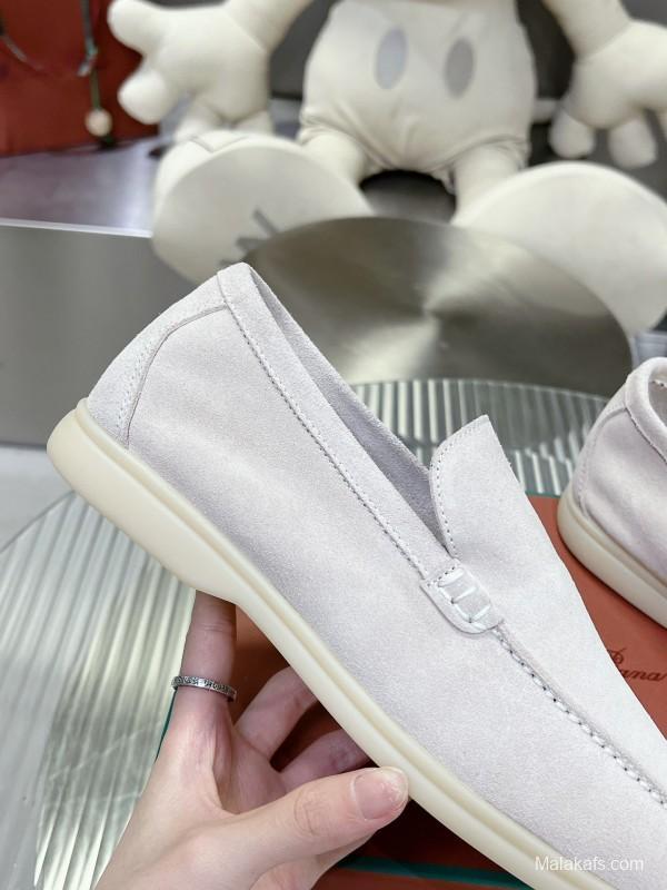 2025 Men LP White Suede Loafer LY00260