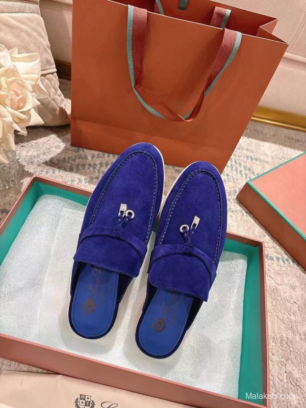 2025 Women LP Blue Suede Loafers LY00260(F)