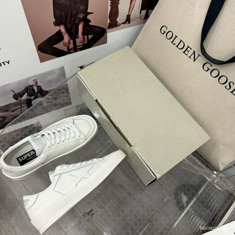 2024 Unisex GGDB White Leather Low Top Sneakers MJ00260