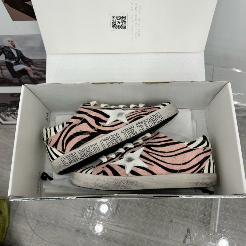 2025 Women GGDB Pink Black White Leather Suede Sneakers