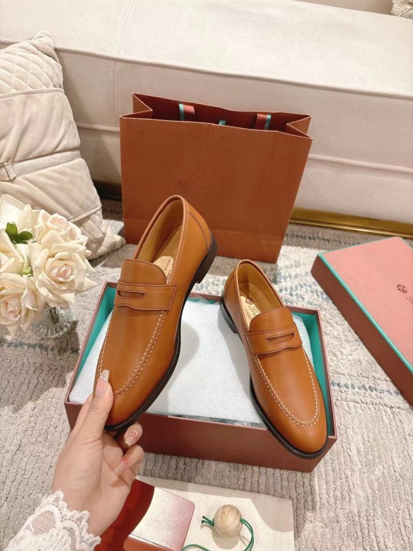 2025 Women LP Brown Leather Loafer LY00340