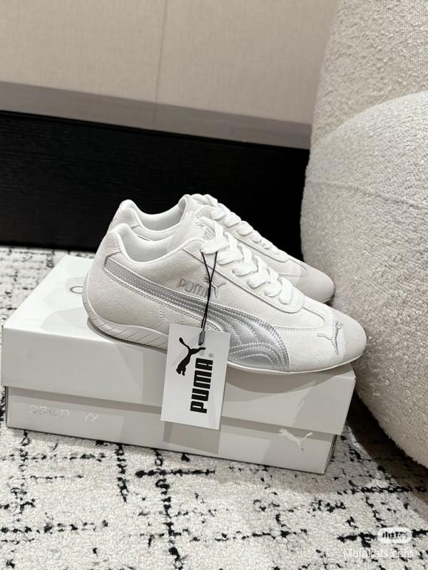 2025 Women Puma White Leather Sneakers KFY00260