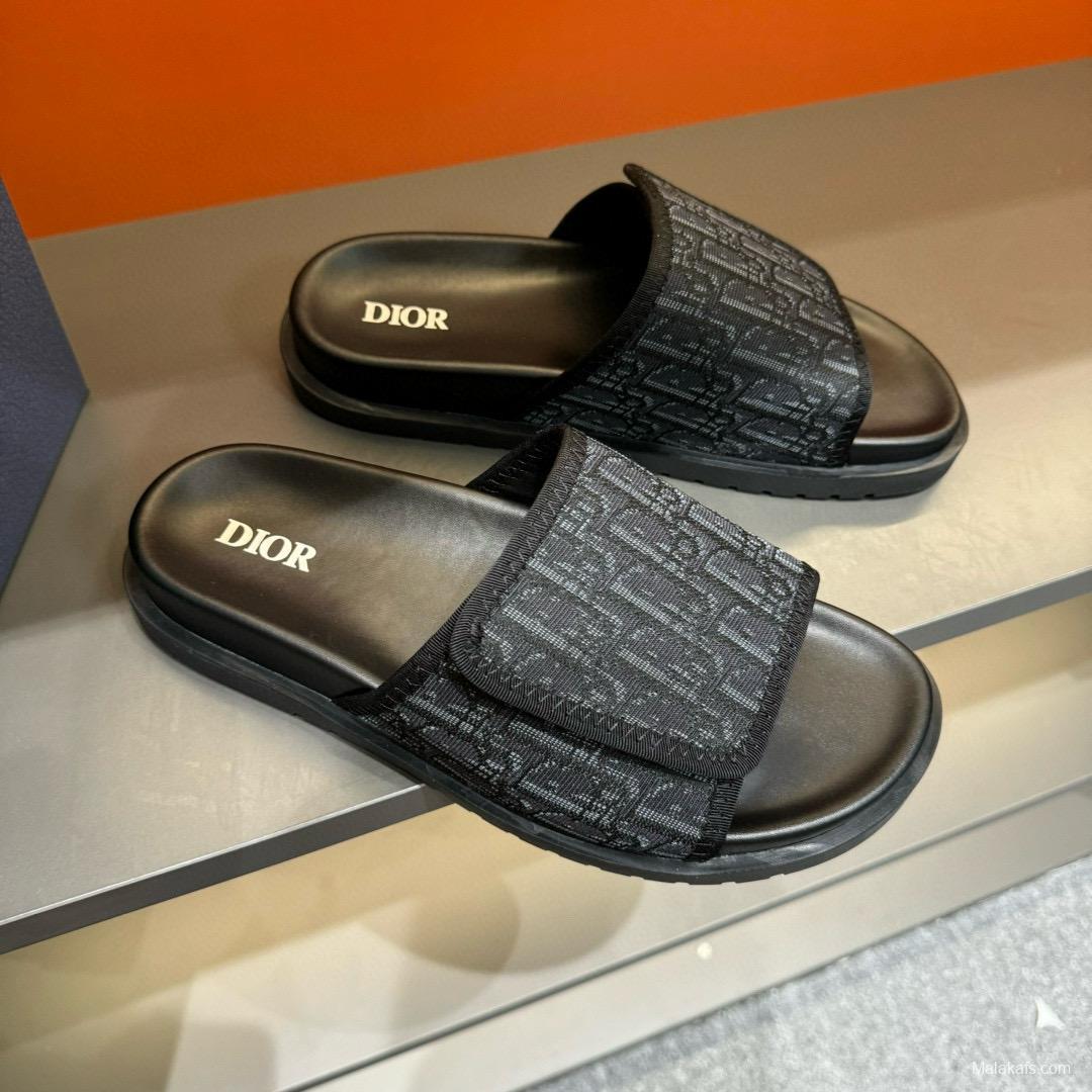 2024 Dior black mesh slippers MJ00180