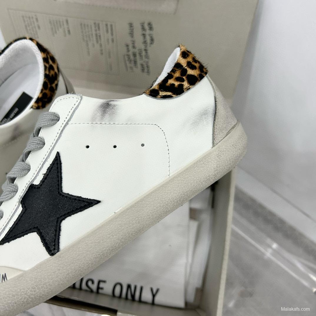 2025 Women GGDB White Black Leather Sneakers LY00360