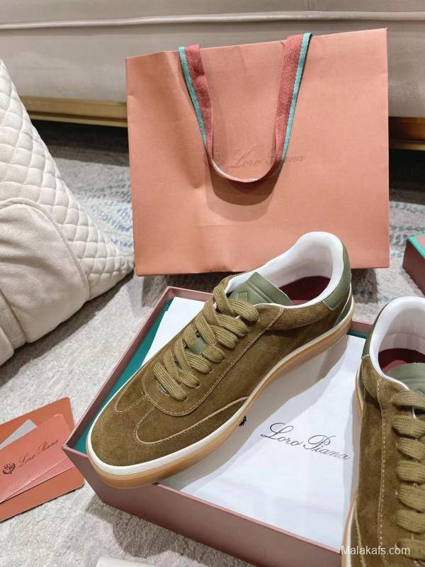 2025 Unisex Le Parmentier Olive Green Suede Leather Sneakers High Version LY00320(F)/LY00330(M)