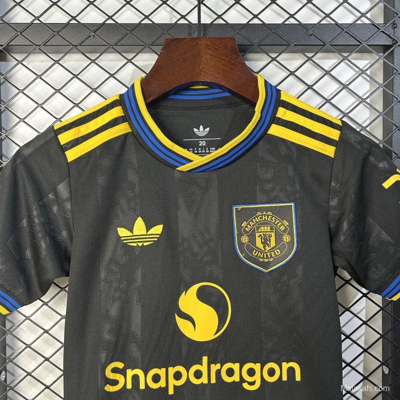 25/26 Kids Manchester United THIRD Size 16-28 Jersey