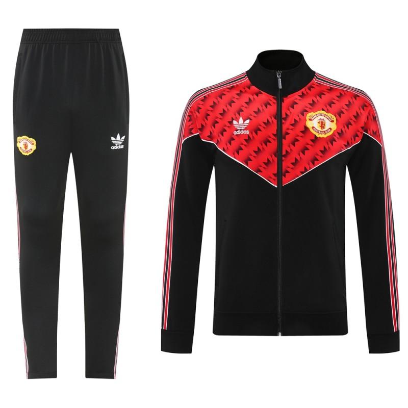 25/26 Manchester United Red/Black Full Zipper Jacket +Long Pants
