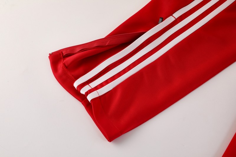 2025 Adidas Original Red Full Hoodie Zipper Jacket +Long Pants