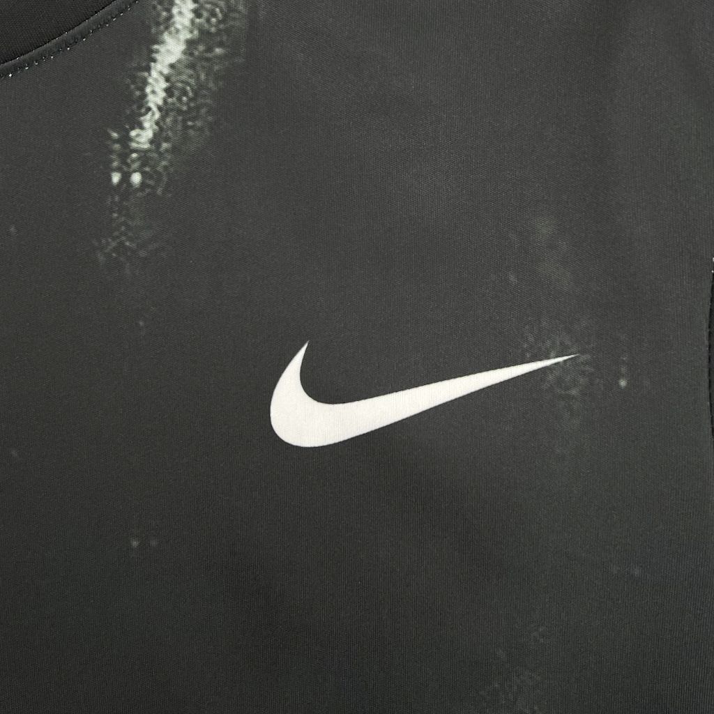 2025 NIKE Training Black with Abstract Paint Pattern T-Shirt #1045