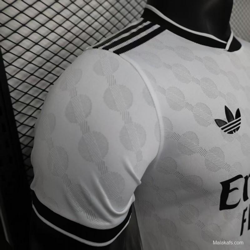 Player Version 25/26 Real Madrid White with Geometric Pattern Jersey