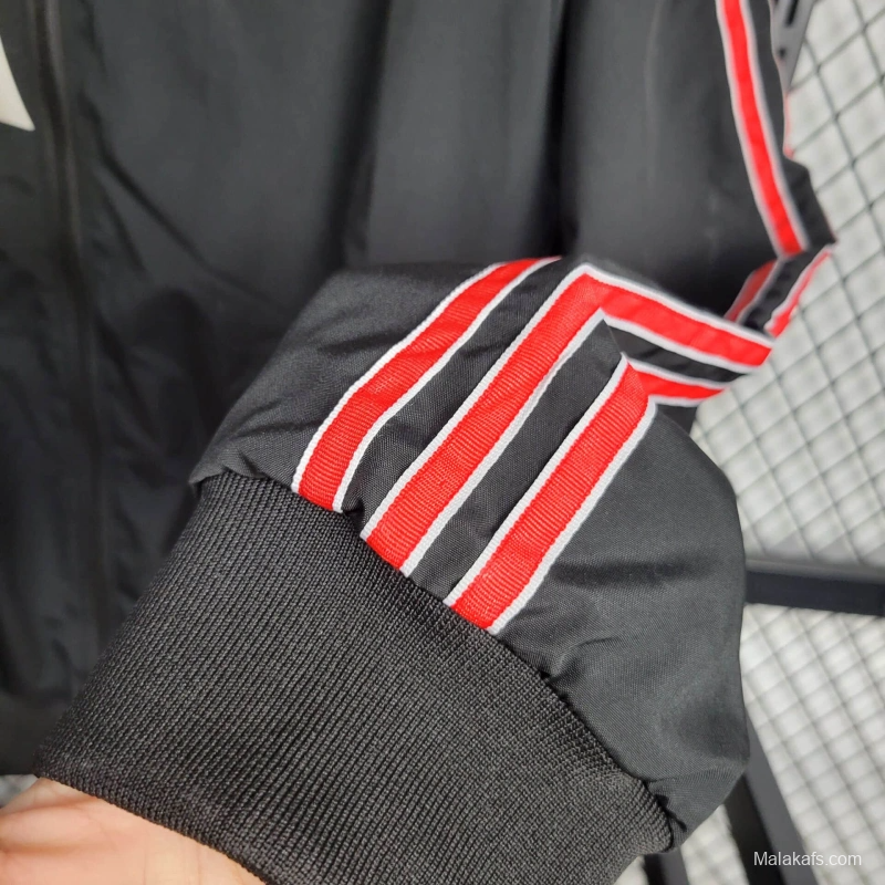 25/26 Manchester United Jacket Black Windbreaker