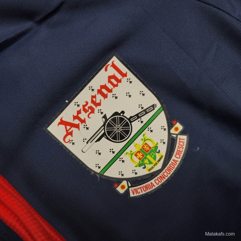 25/26 Arsenal Jacket Navy/Red Windbreaker
