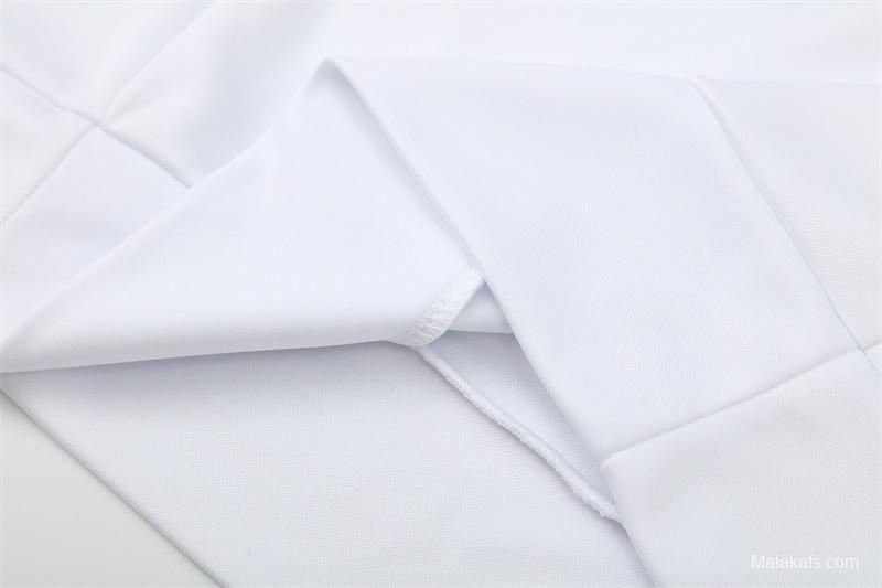 Retro 08/09 Real Madrid White Half Zipper Jacket+Long Pants