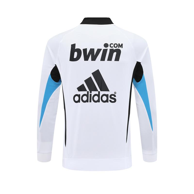 Retro 08/09 Real Madrid White Half Zipper Jacket