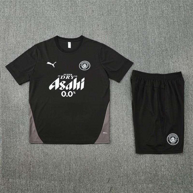25/26 Manchester City Black with XS Short Sleeve+Soccer Shorts