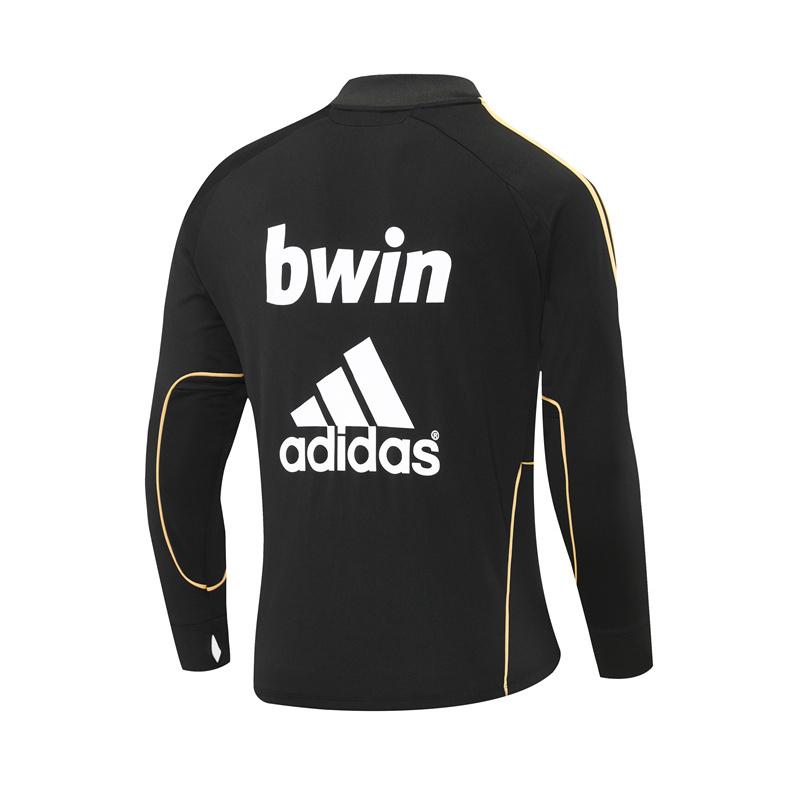 Retro 11/12 Real Madrid Black Half Zipper Jacket+Long Pants