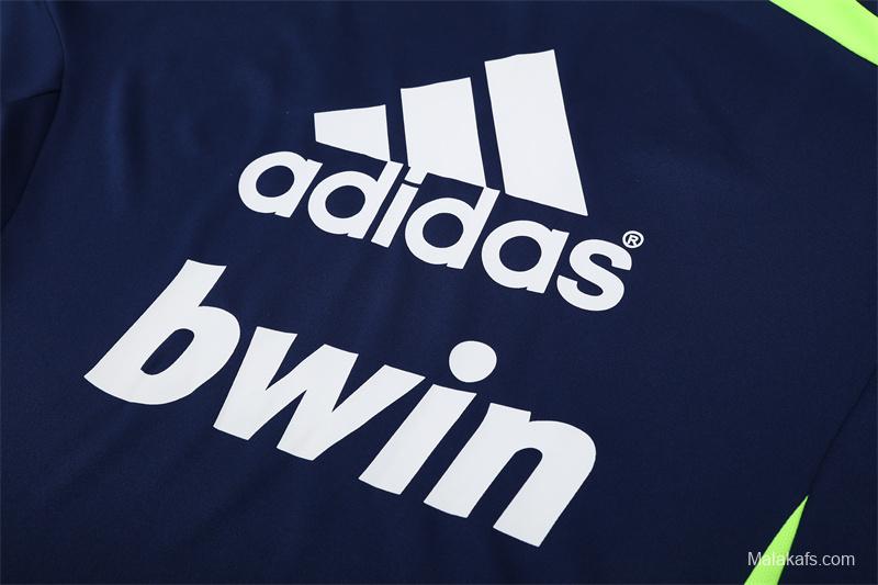 Retro 12/13 Real Madrid Royal Blue Half Zipper Jacket+Long Pants