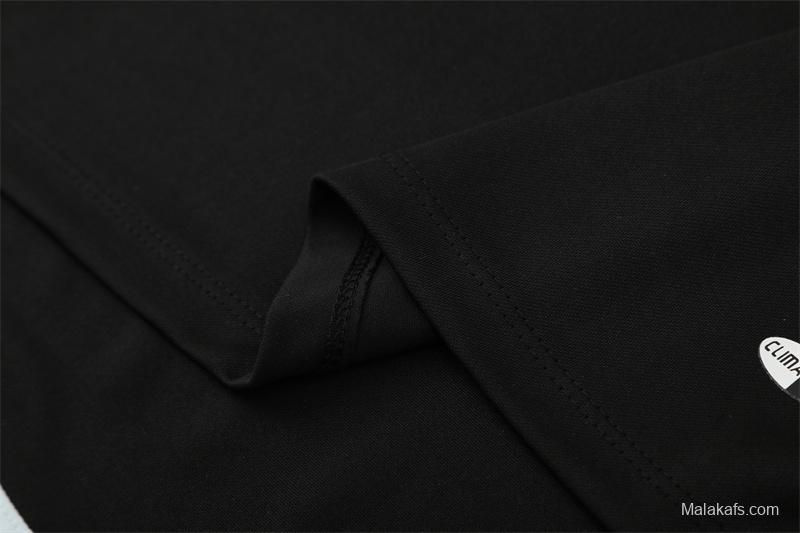 Retro 04/05 Real Madrid Black Half Zipper Jacket+Long Pants