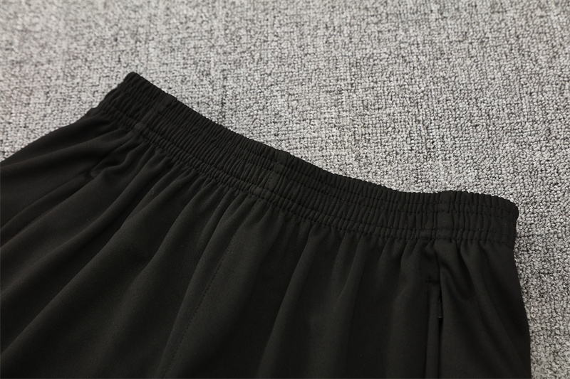 25/26 Portugal Black Half Zipper Jacket+Long Pants