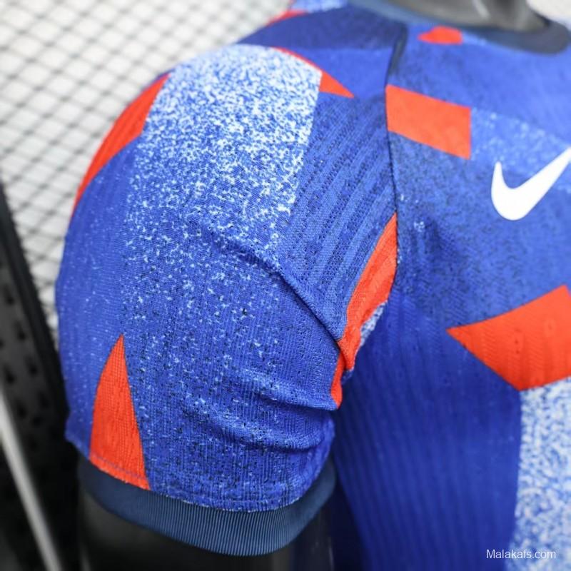 Player Version 25/26 FC Barcelona Blue with Abstract Geometric Pattern Jersey