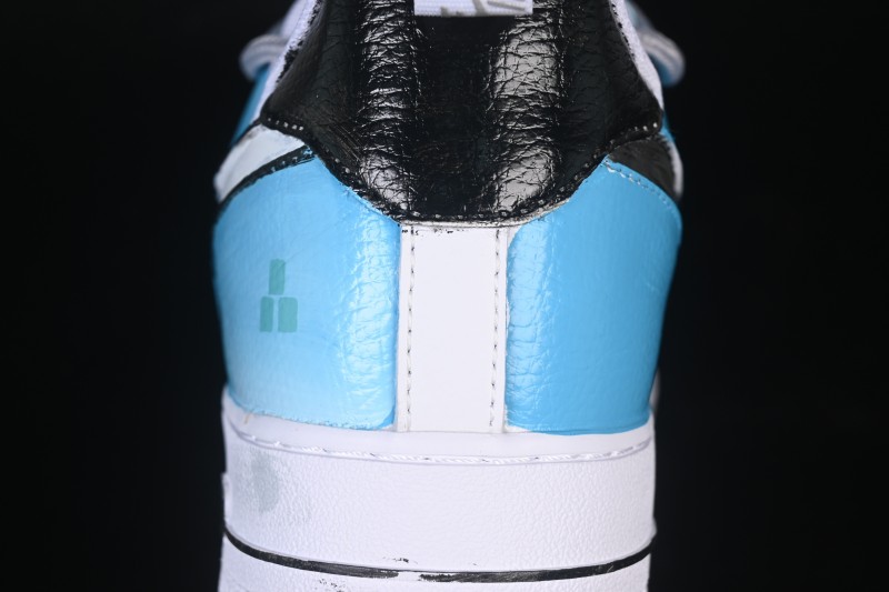 Nike Air Force 1'07 Low Hand-drawn Graffiti Electric Blue Tone Casual Sneakers - FB8917-300