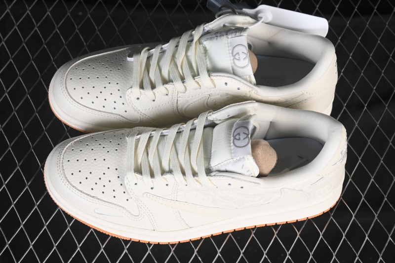 Nike Travis Scott x Fragment Design x Air Jordan 1 Low OG SP AJ1 Low-Top Casual Sneakers - LD2025-049